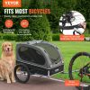 VEVOR Dog Bike Trailer, Supports up to 88 lbs, Pet Cart Bicycle Carrier, Easy Folding Frame with Quick Release Wheels, Universal Bicycle Coupler